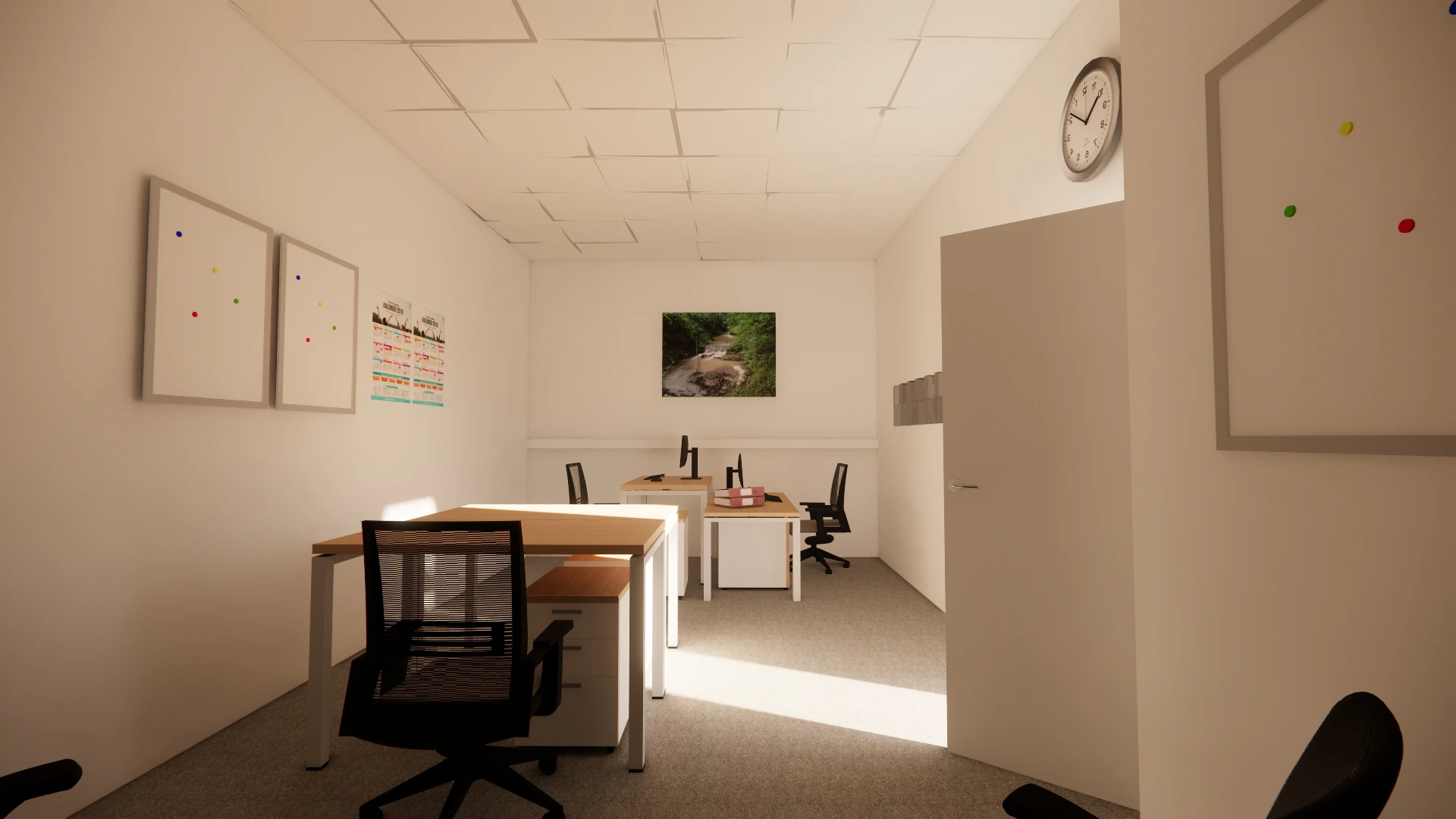 Foto des Backoffice-Bereichs mit Trennwand
