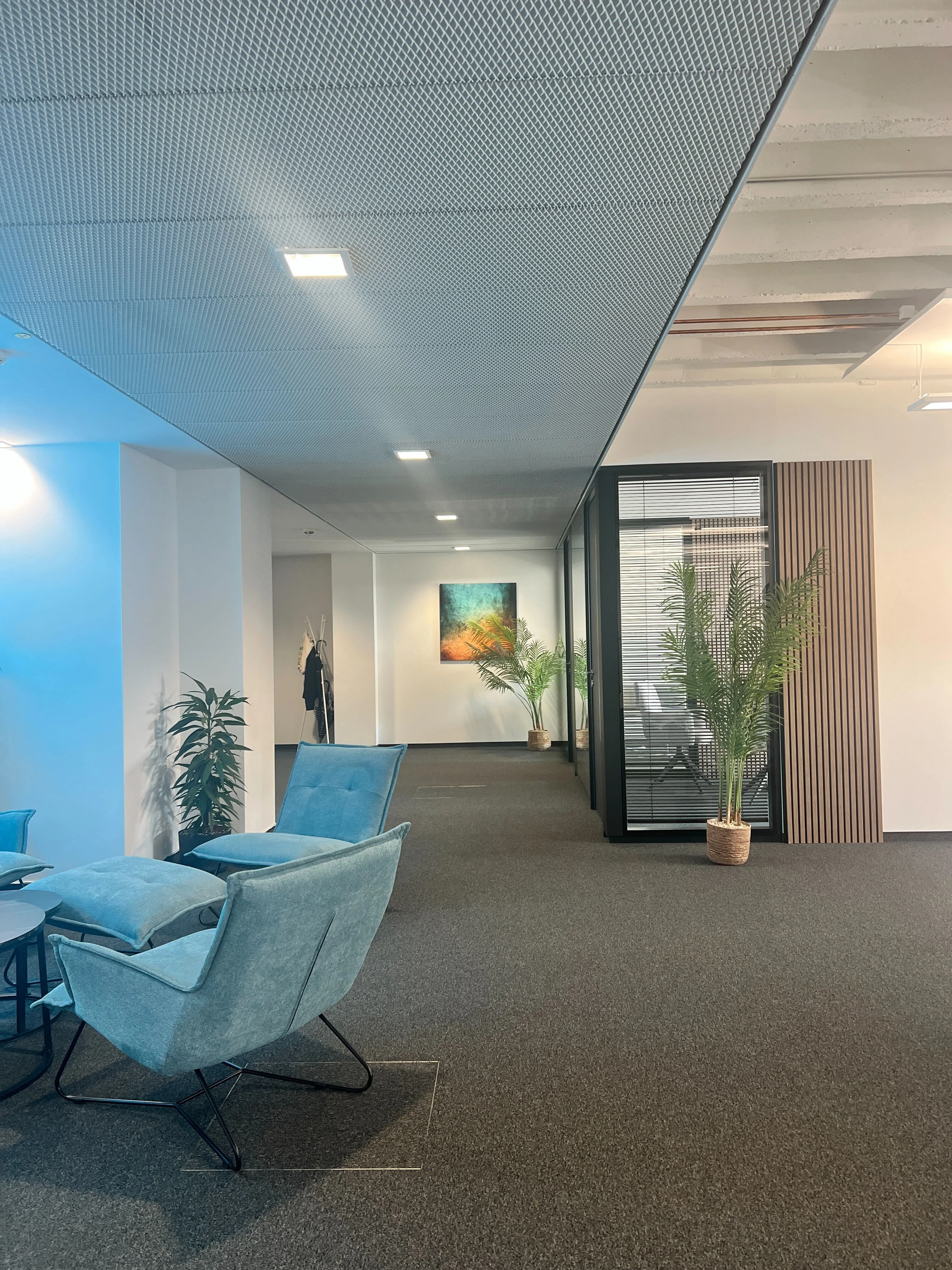 Detailansicht der akustischen Maßnahmen im Büro