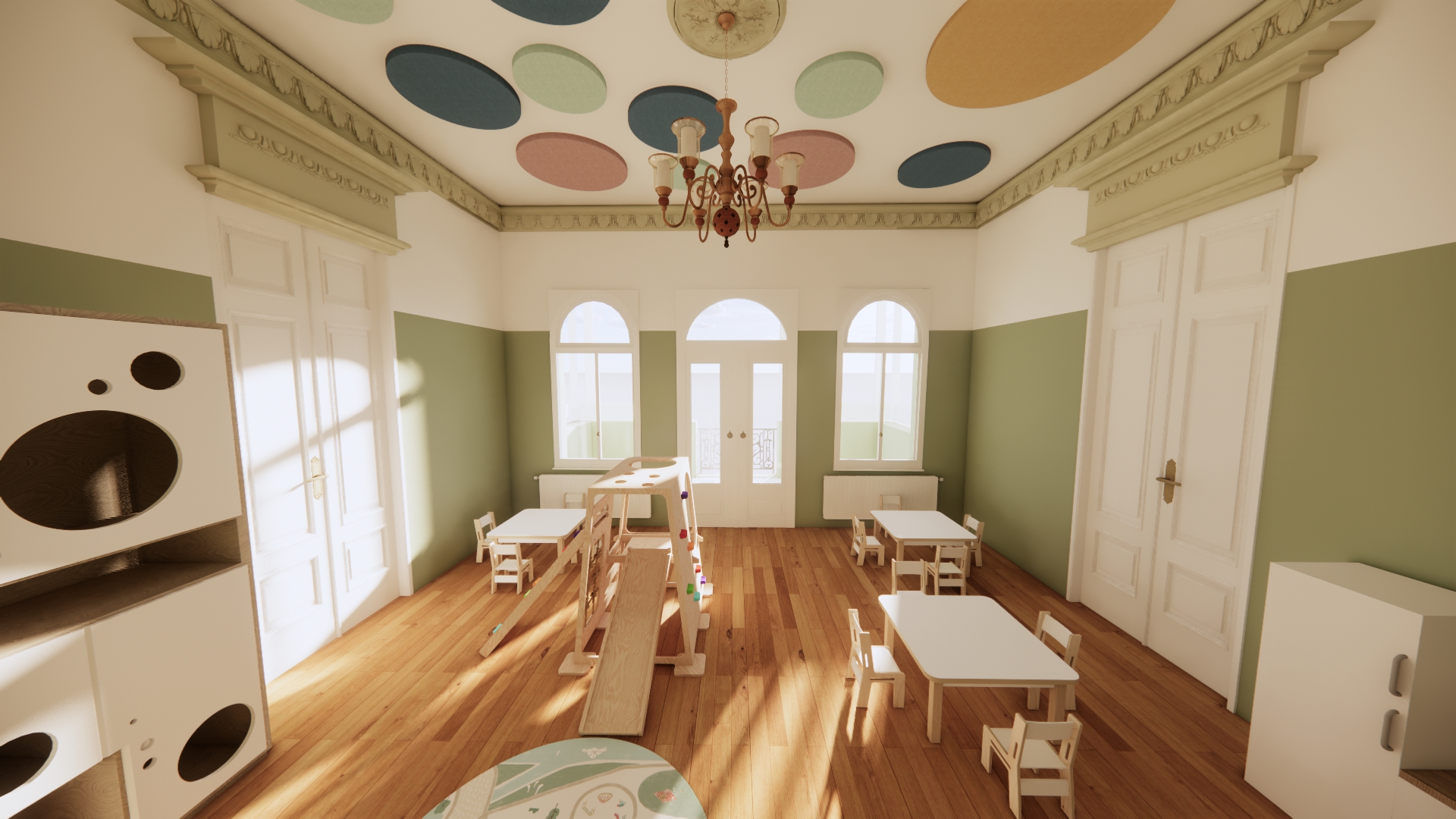 Akustische Gestaltung Kita-Altbau